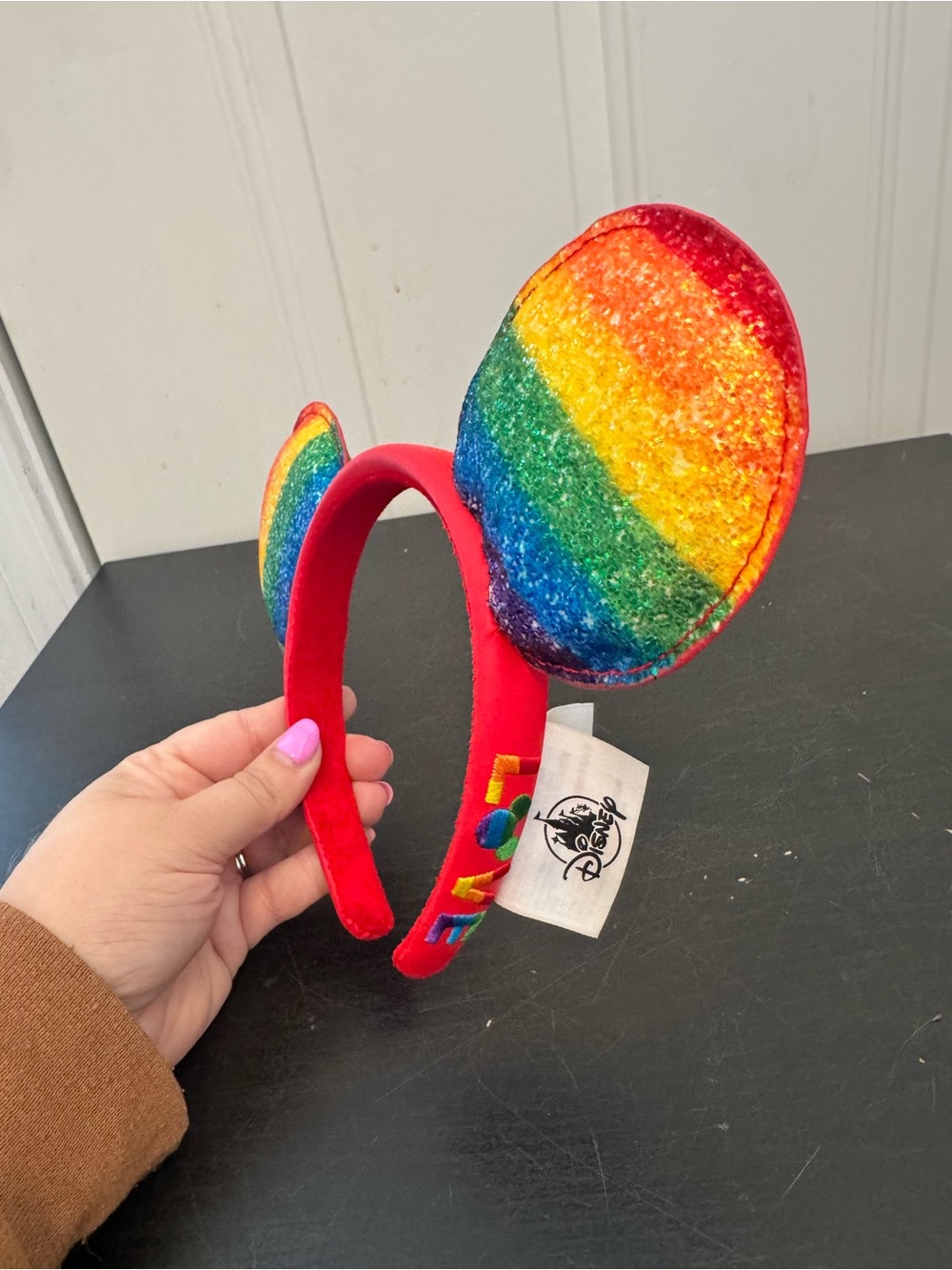 Disney Parks Rainbow Pride Love Mickey Ears Headband